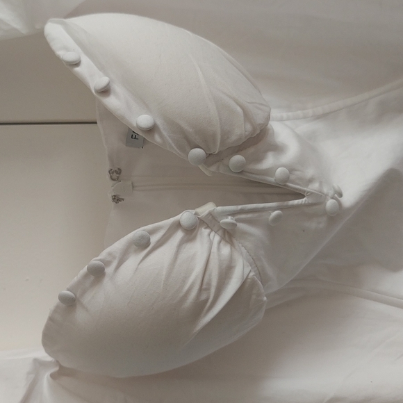 Fashion Nova Must Have Puff Sleeve Mini Dress Size Medium White NWT - Picture 9 of 16